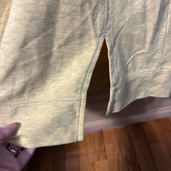 Soft Surroundings Hoodie Womens PL Soho Tunic Heathered Yellow Pocket Knit - Picture 4 of 6